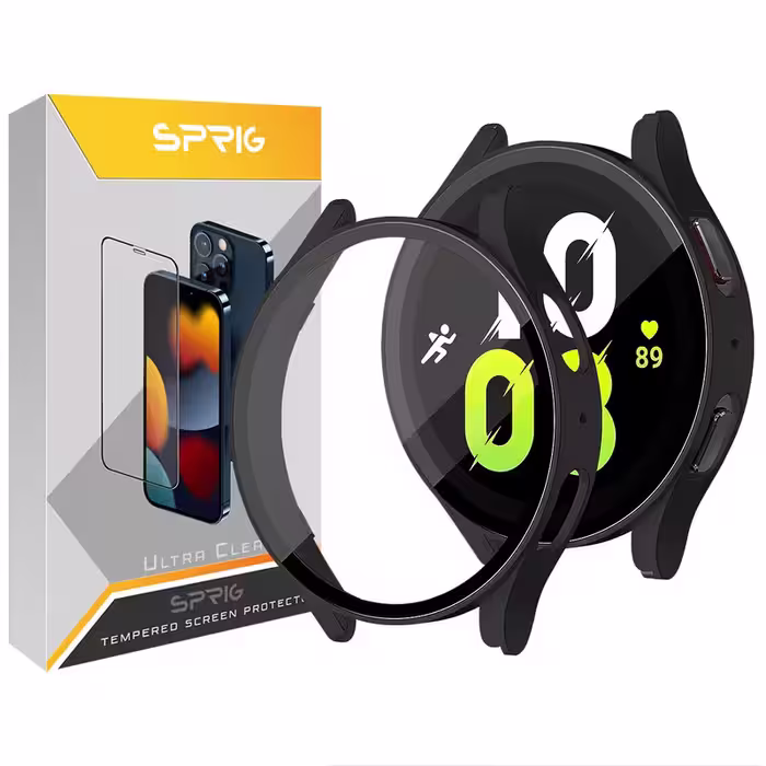 کاور اسپریگ مدل Hard Guard مناسب برای ساعت هوشمند سامسونگ Galaxy Watch 4 44mm به همراه محافظ صفحه نمایش | کالا برتری