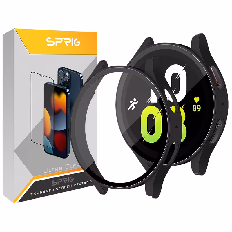 کاور اسپریگ مدل Hard Guard مناسب برای ساعت هوشمند سامسونگ Galaxy Watch 4 44mm به همراه محافظ صفحه نمایش | کالا برتری