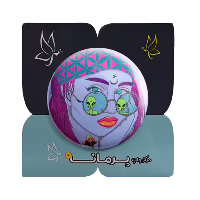 پیکسل پرمانه طرح دختر و آدم فضایی کد pm.4671