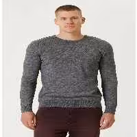 پلیور خاکستری مردانه لباس بافتنی اصلی پشمی MELANGE WOOL Network