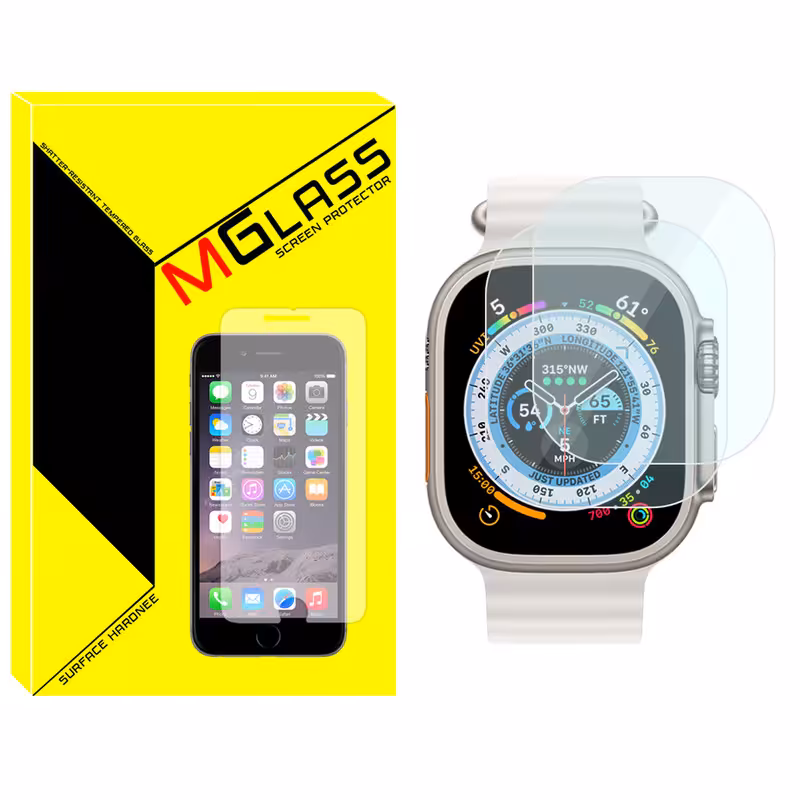 محافظ صفحه نمایش شیشه‌ای ام‌گلس مدل SH-MG مناسب برای ساعت هوشمند هاینو تکو T99 Ultra Max بسته دو عددی | کالا برتری