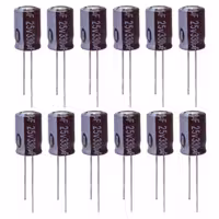 خازن الکترولیت 330 میکروفاراد 25 ولت آکسبوم مدل TEC-33125 بسته 12 عددی 