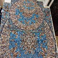 سجاده وجانماز ترمه طرح شاهسوند ابی فیروزه ای