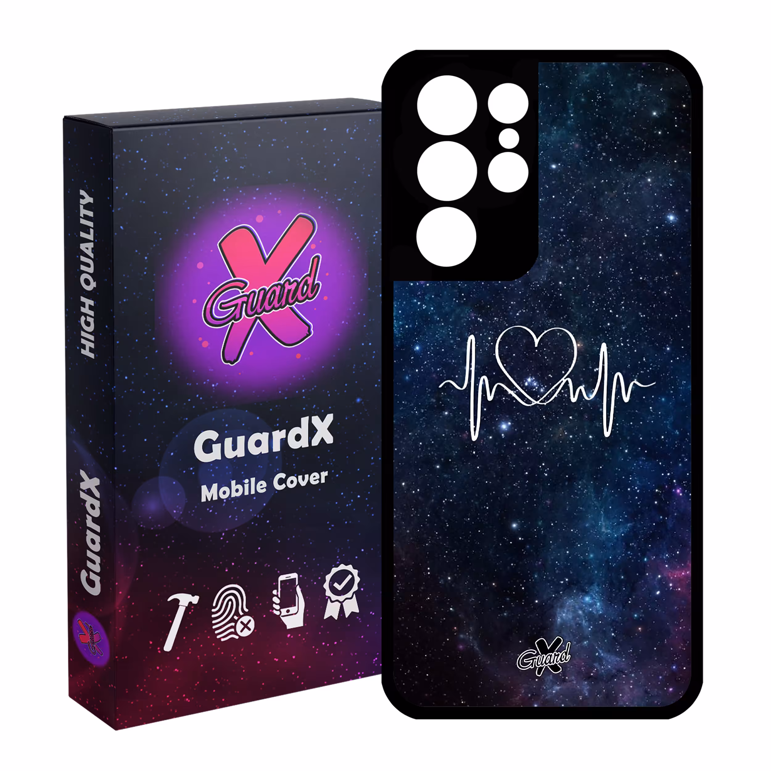 کاور گارد ایکس طرح Love مدل Glass10114 مناسب برای گوشی موبایل سامسونگ Galaxy S21 Ultra