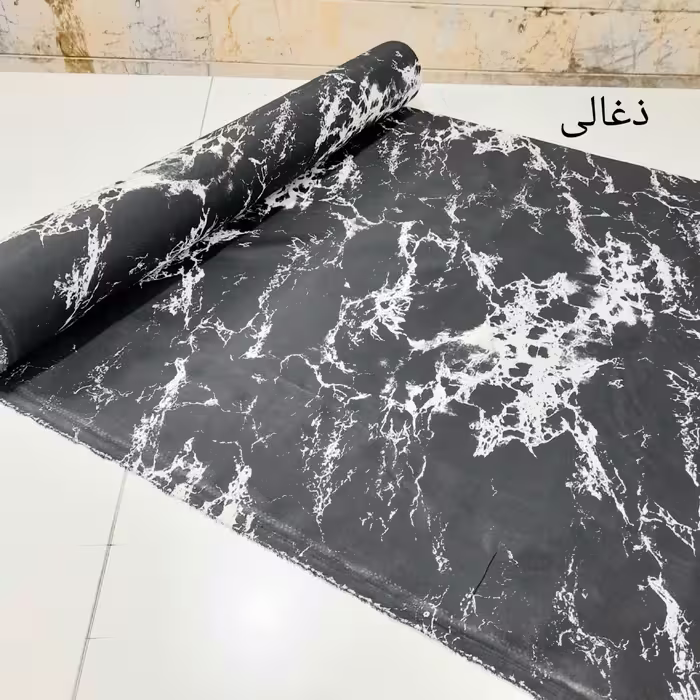 سرویس ملحفه مدل کشدوز niki03.25 طرح ماربل کد 90 یک نفره دو تکه