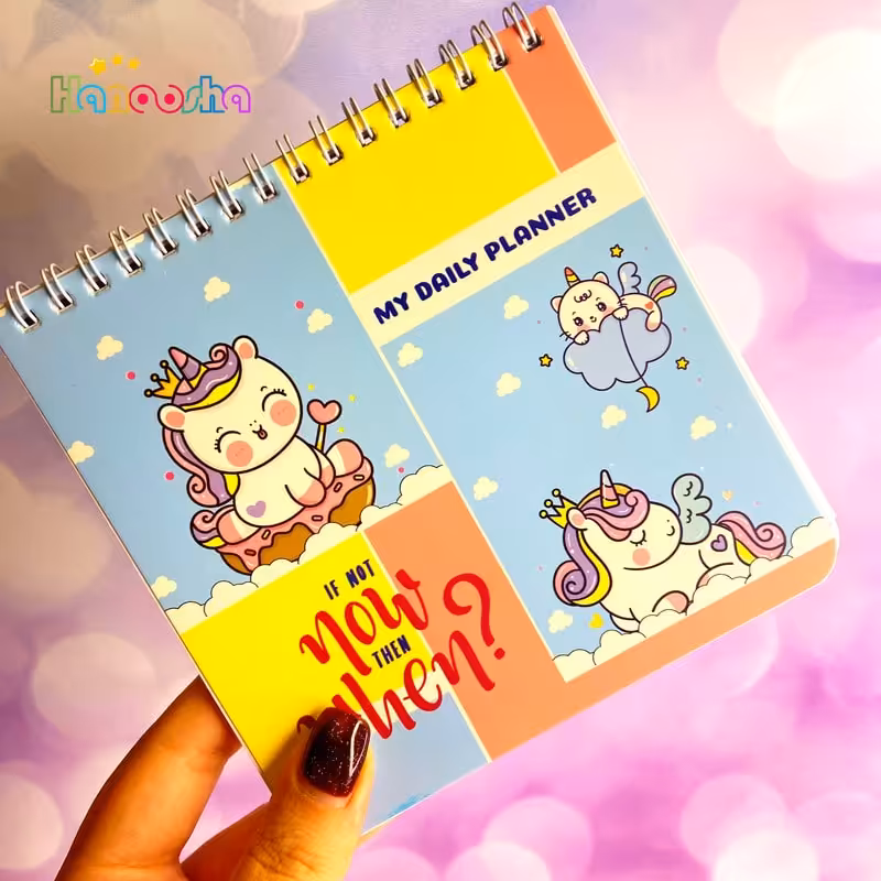 دفتر برنامه ریزی مربعی یونیکورنی پانداک | my daily planner