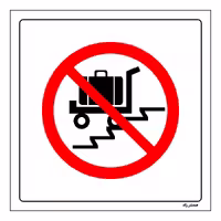برچسب ایمنی مستر راد طرح حمل بار از پله ممنوع مدل HSE-OSHA-078
