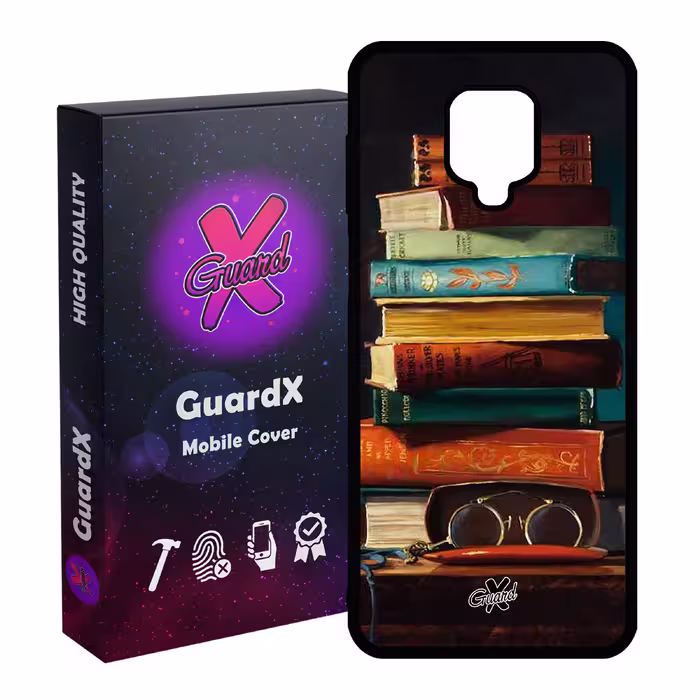 کاور گارد ایکس طرح کتاب مدل Glass10299 مناسب برای گوشی موبایل شیائومی Redmi Note 9S / Note 9 Pro / Note 9 Pro Max