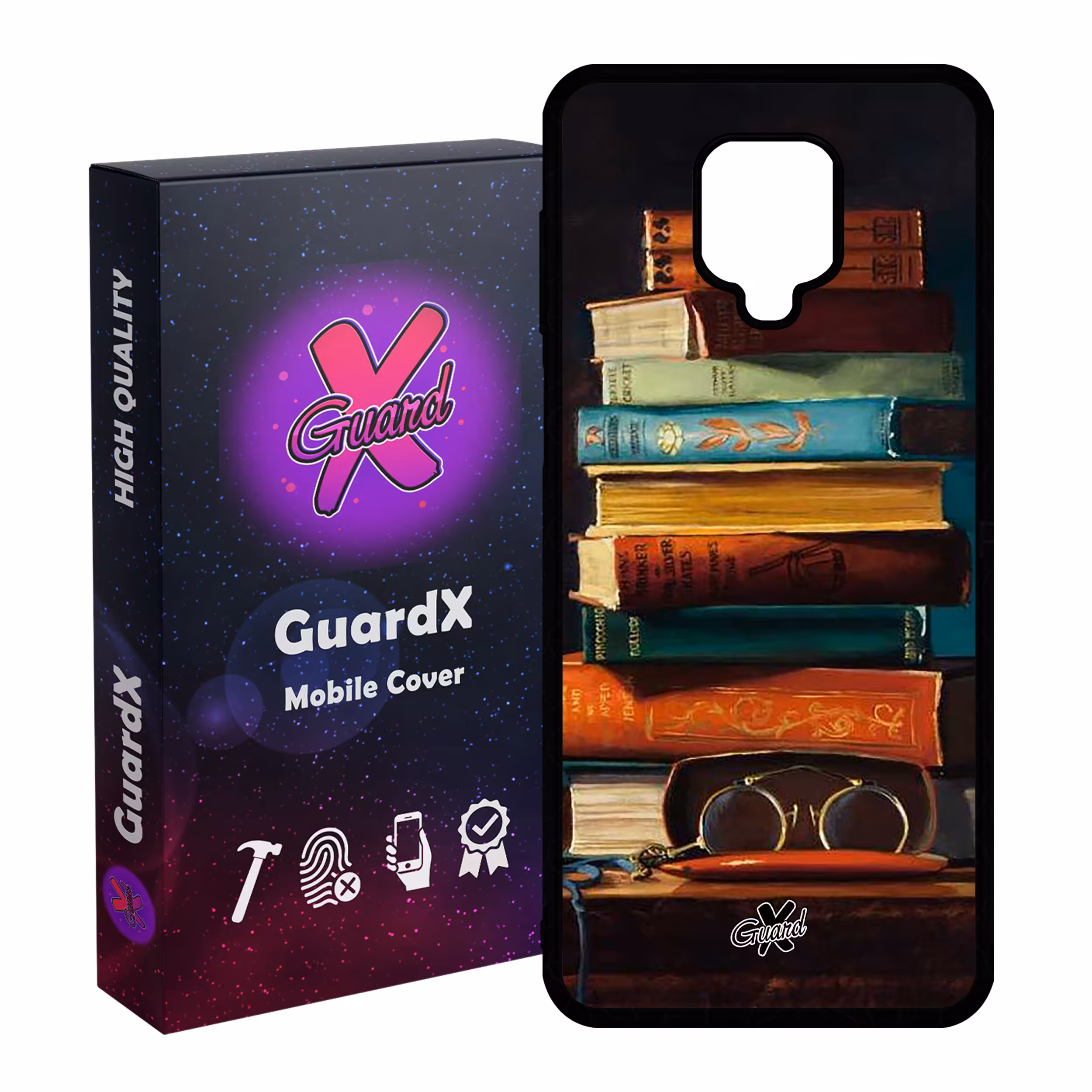 کاور گارد ایکس طرح کتاب مدل Glass10299 مناسب برای گوشی موبایل شیائومی Redmi Note 9S / Note 9 Pro / Note 9 Pro Max