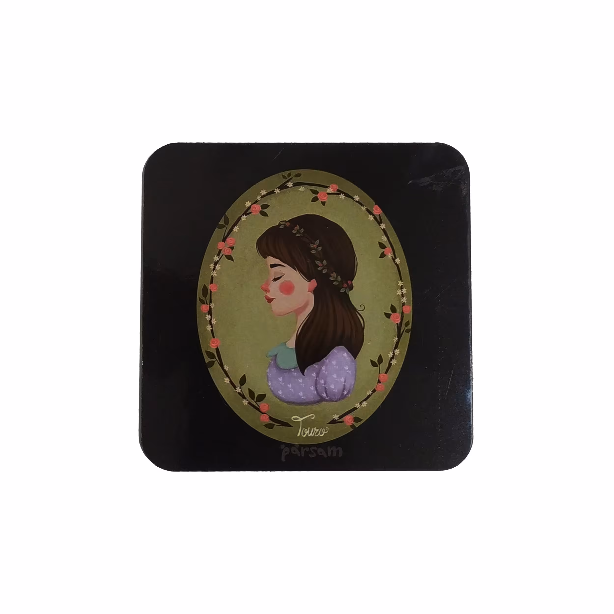 تابلو کوچک دیواری و رومیزی طرح دختر انه کد 104