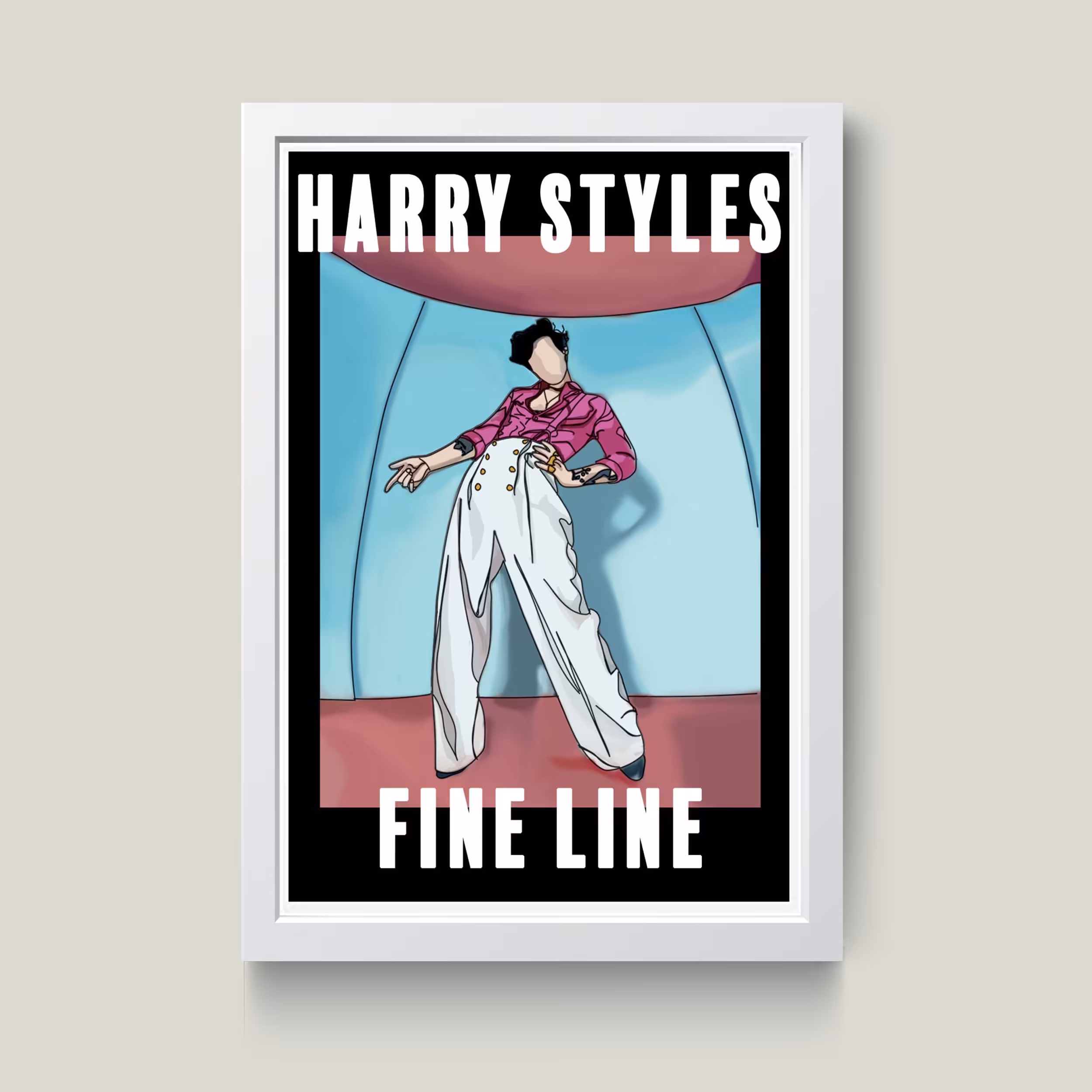 تابلو مدل Harry Styles هری استایلز کدm2688-w