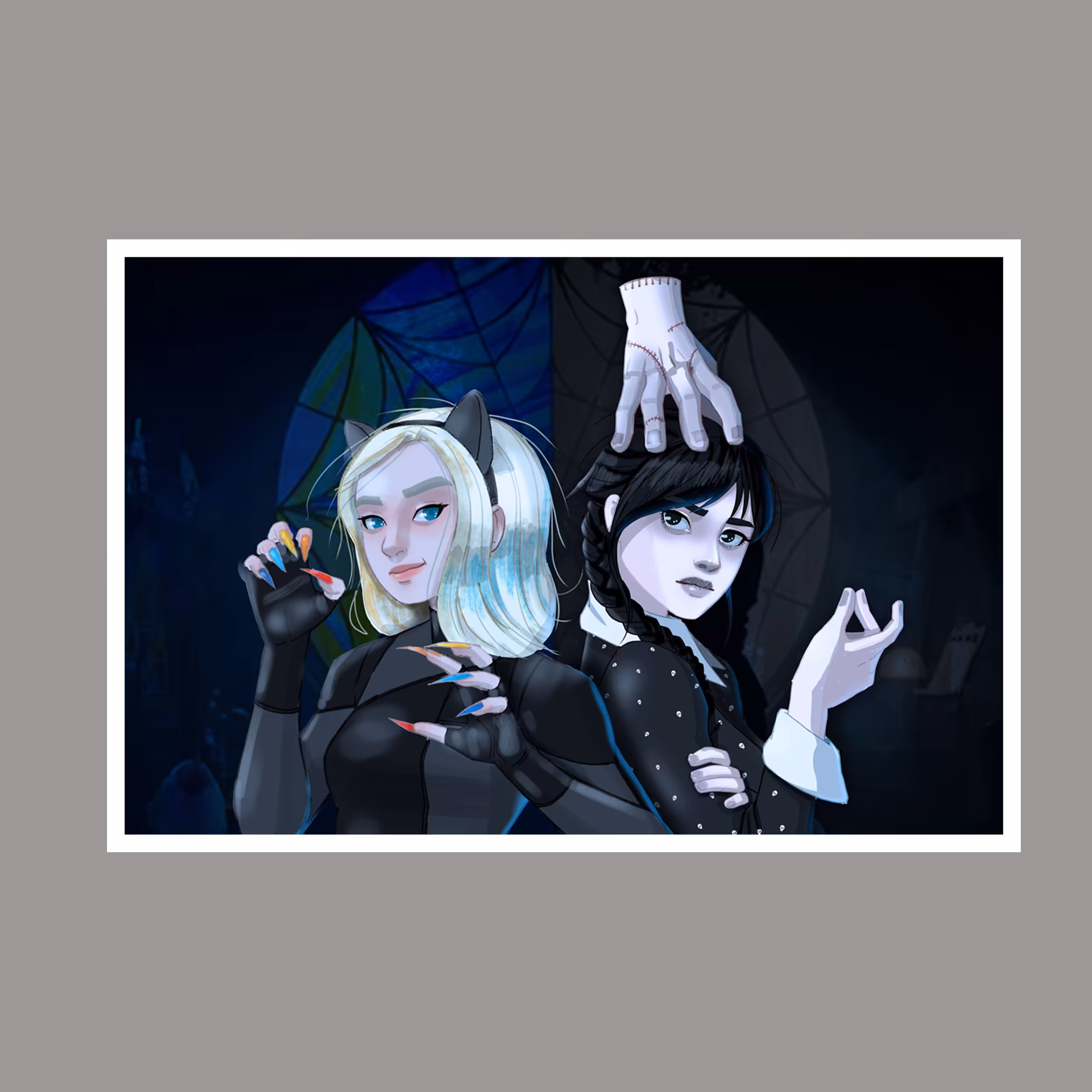 تابلو مدل ونزدی آدامز Wednesday Addams کد LAG10134