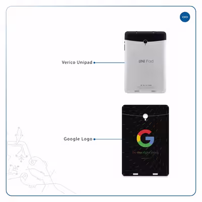 برچسب پوششی ماهوت مدل Google-Logo مناسب برای تبلت وریکو Unipad