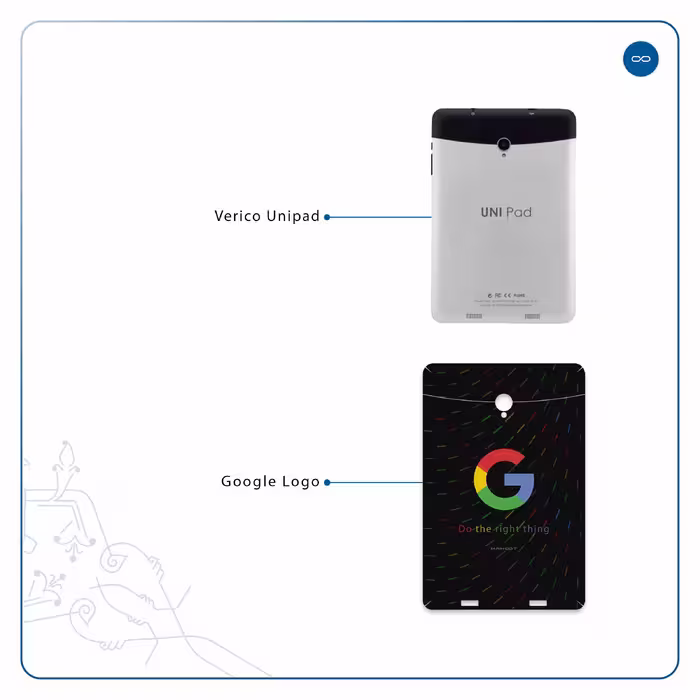 برچسب پوششی ماهوت مدل Google-Logo مناسب برای تبلت وریکو Unipad