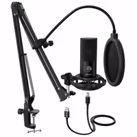 میکروفون کندانسور و پایه لرزشگیر Fifine T669   پاپ فیلتر