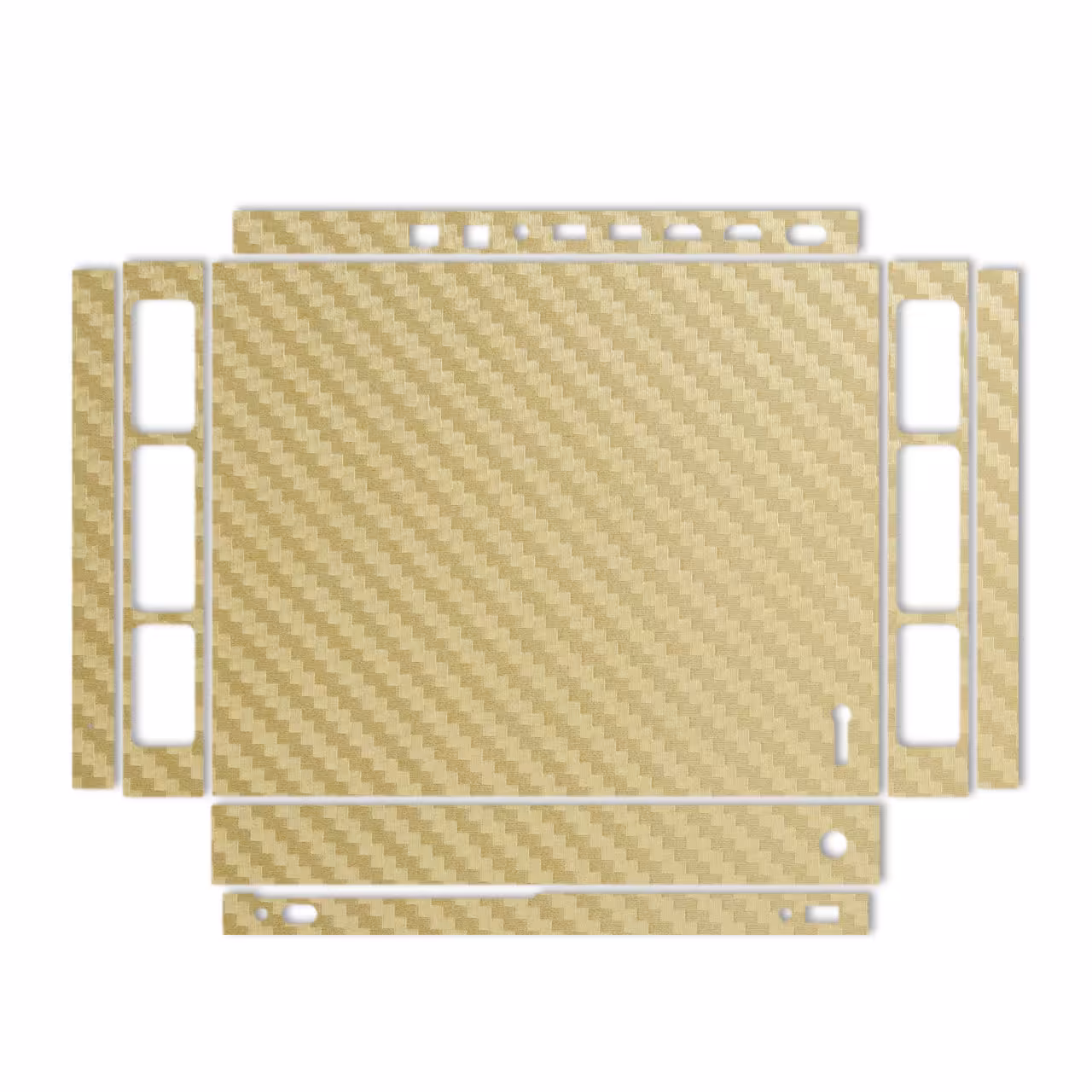 برچسب پوششی مدل Gold Carbon-fiber Texture مناسب برای کنسول بازی Xbox One X