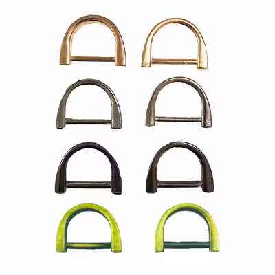 یراق کیف دوزی مدل حلقه نیم گرد مدل Y-8Pc-2cm بسته 8 عددی