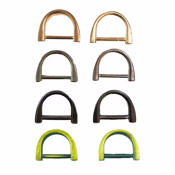 یراق کیف دوزی مدل حلقه نیم گرد مدل Y-8Pc-2cm بسته 8 عددی
