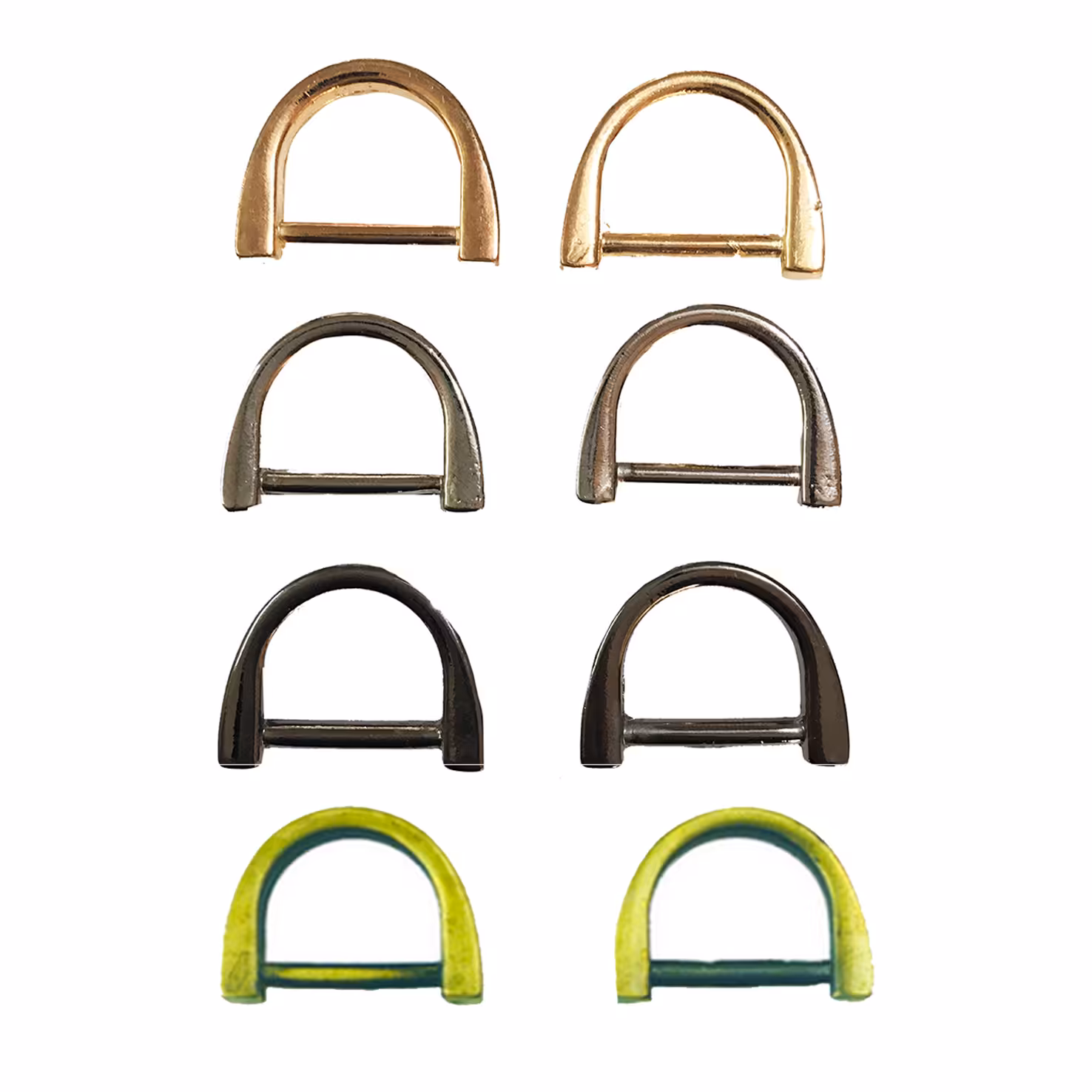 یراق کیف دوزی مدل حلقه نیم گرد مدل Y-8Pc-2cm بسته 8 عددی