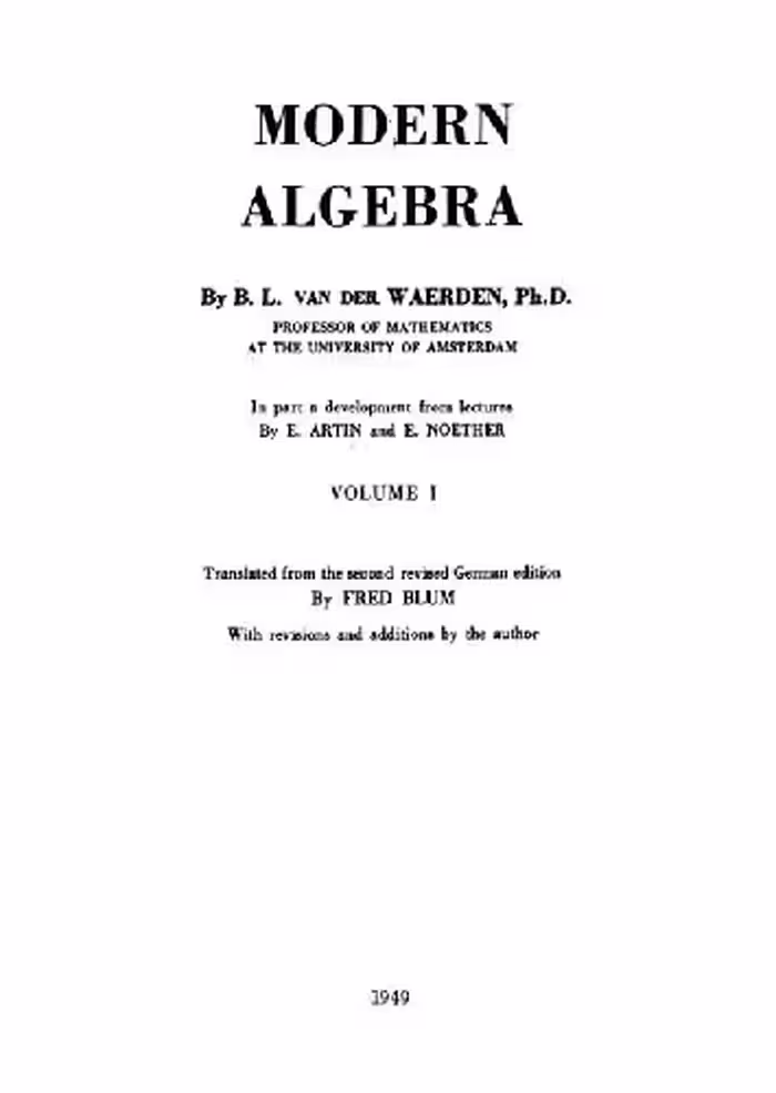 خرید و دانلود نسخه کامل کتاب Modern Algebra I