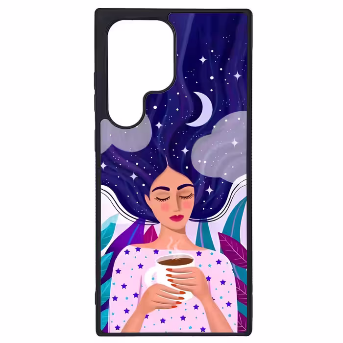 کاور طرح نقاشی دختر کد G-095 مناسب برای گوشی موبایل سامسونگ Galaxy S23 Ultra | دیجی قاب دونی