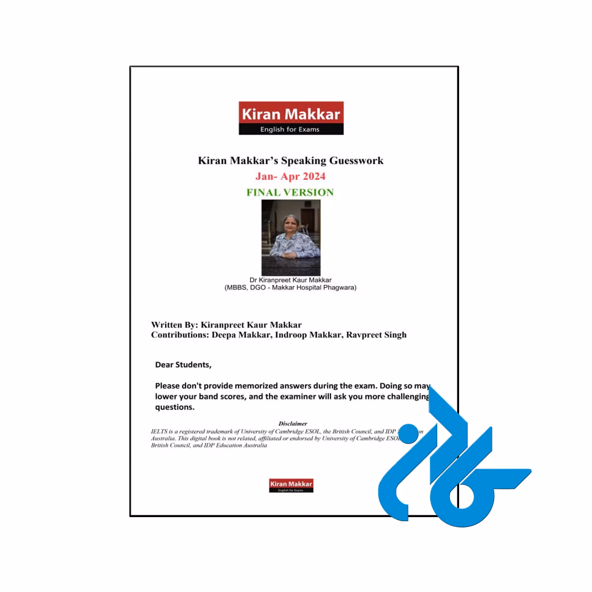 کتاب Kiran Makkar speaking Guesswork Jan Apr 2024 Final Version