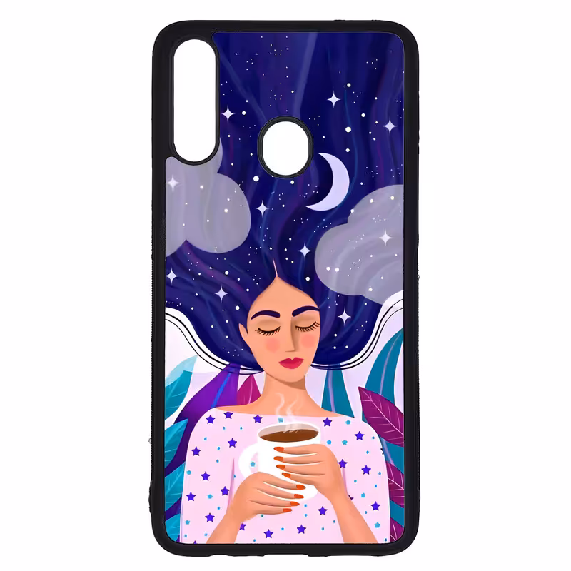 کاور طرح نقاشی دختر کد G-095 مناسب برای گوشی موبایل سامسونگ Galaxy A20s | دیجی قاب دونی
