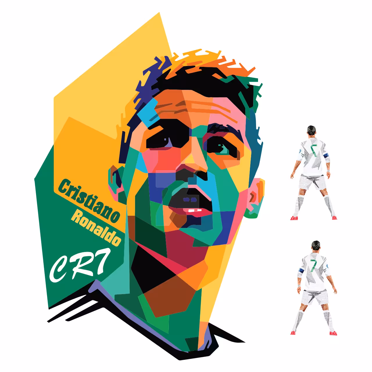 اسکین پلی استیشن 4 طرح Mini CR7 مجموعه 3 عددی