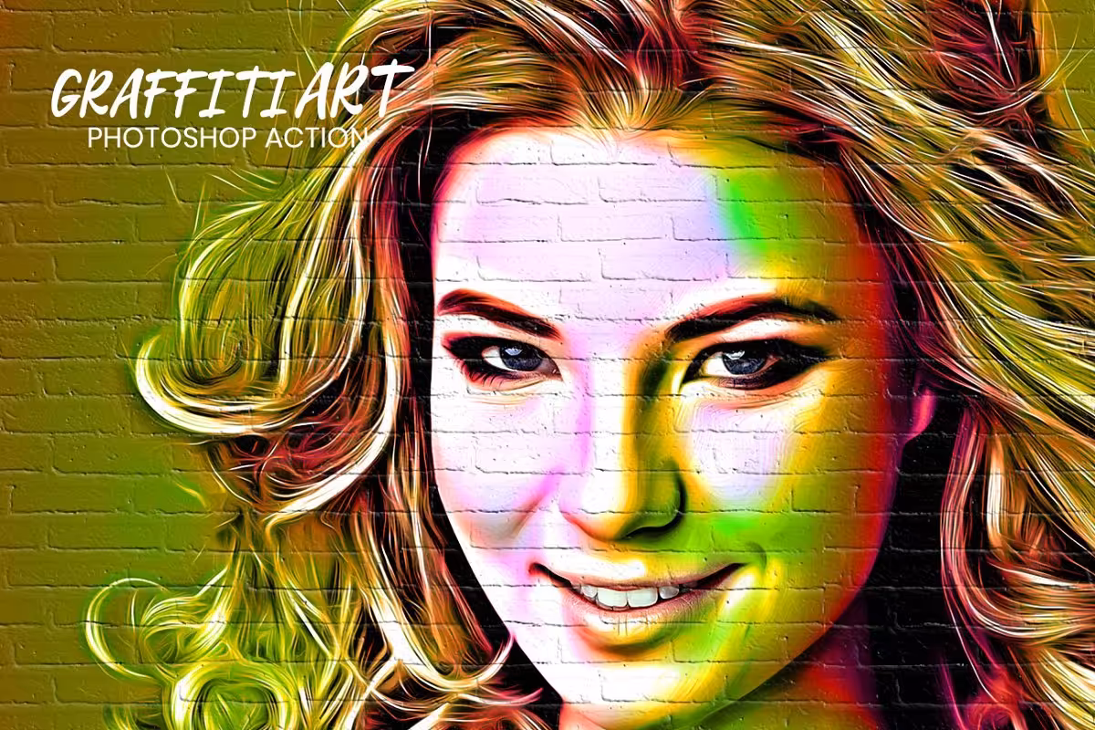 دانلود اکشن گرافیتی Graffiti Art Photoshop Action