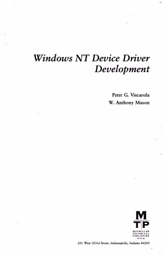 خرید و دانلود نسخه کامل کتاب Windows NT Device Driver Development