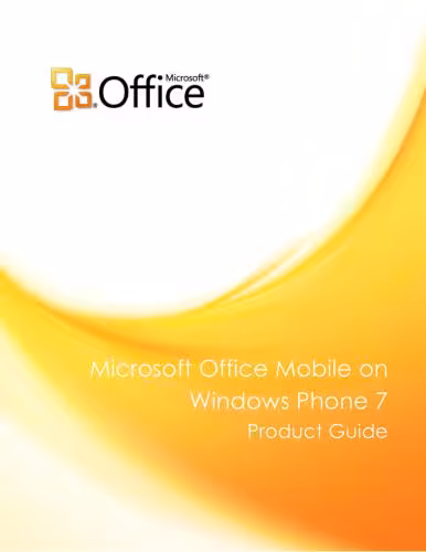 خرید و دانلود نسخه کامل کتاب Microsoft Corp. Microsoft Office Mobile on Windows Phone 7 Product Guide