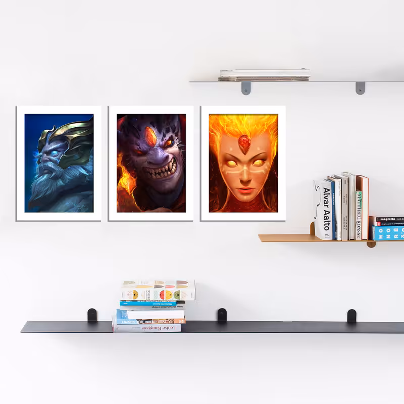تابلو طرح dota2 مجموعه 3 عددی | دنیای قاب