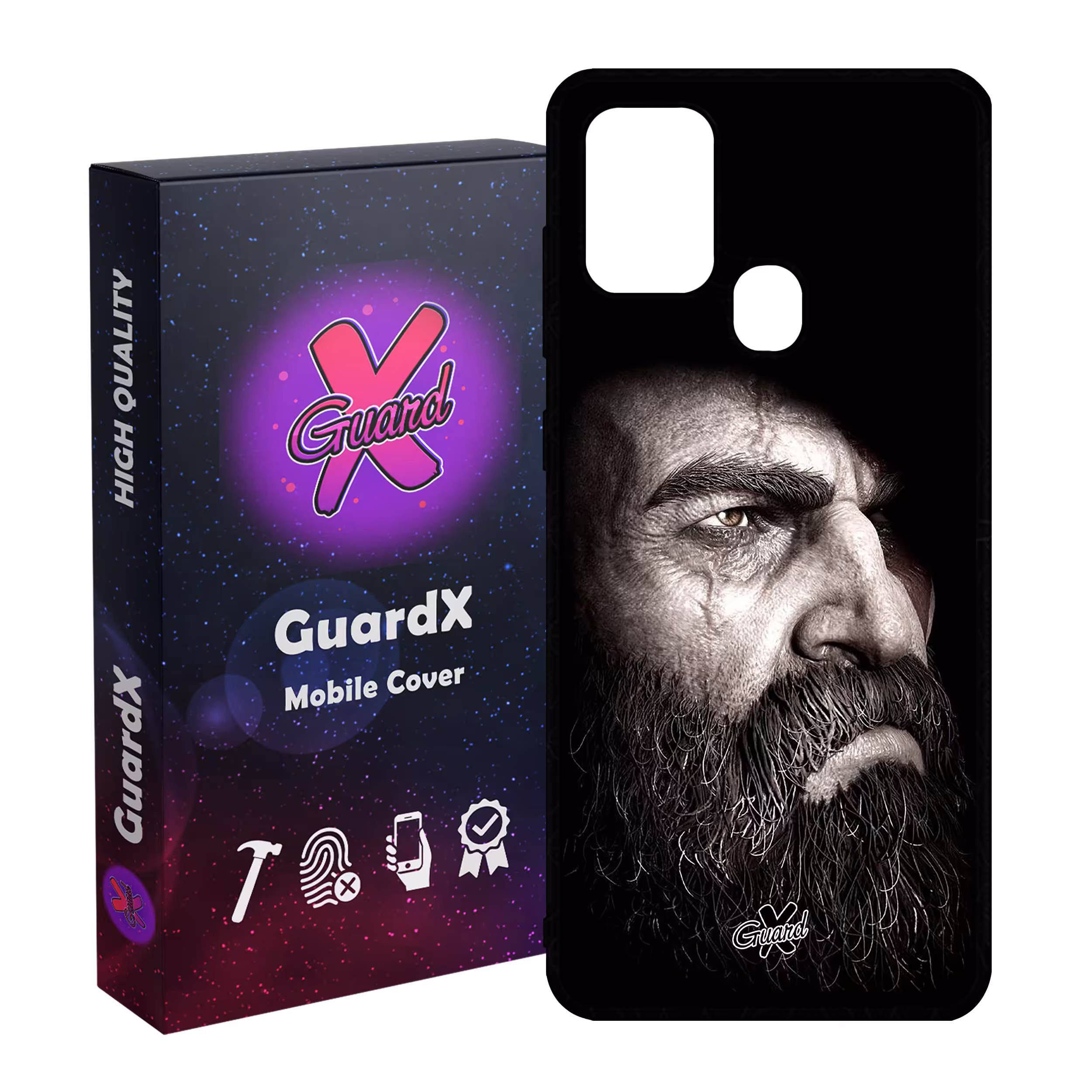 کاور گارد ایکس طرح God of War مدل Glass10100 مناسب برای گوشی موبایل سامسونگ Galaxy A21s
