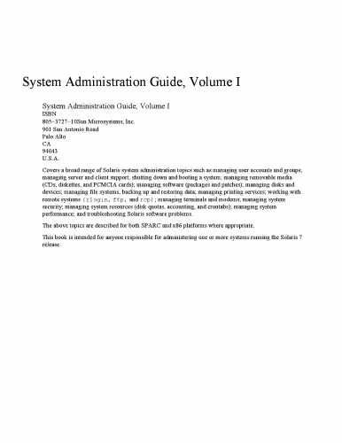 خرید و دانلود نسخه کامل کتاب Solaris: System Administration Guide: No.7