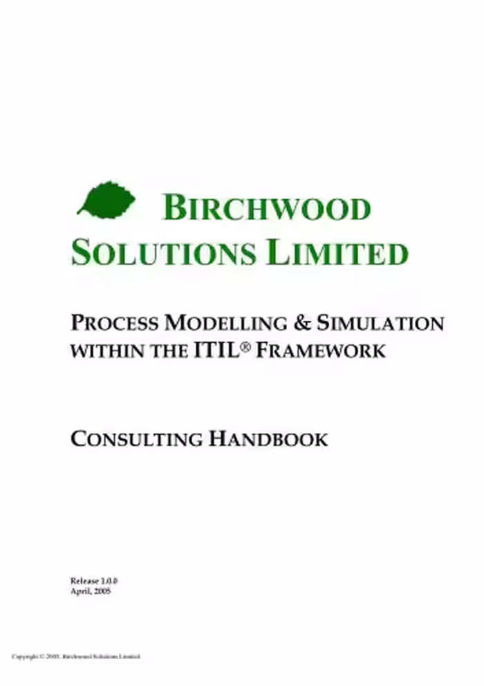 خرید و دانلود نسخه کامل کتاب Process Modeling and Simulation with ITIL Framework