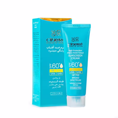 کرم ضد آفتاب رنگی سینره  SPF60 مدل 8411 مناسب پوست های چرب حجم 50 میلی لیتر