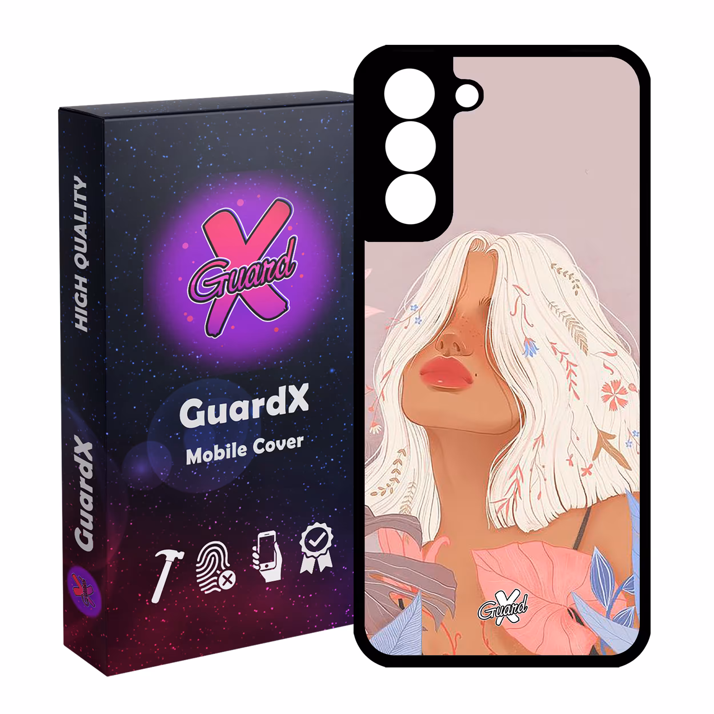 کاور گارد ایکس طرح دختر مدل Glass10343 مناسب برای گوشی موبایل سامسونگ Galaxy S21 FE