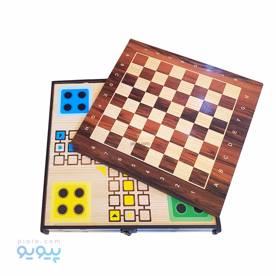 تخته شطرنج شش بازی با کیف چرم جذاب