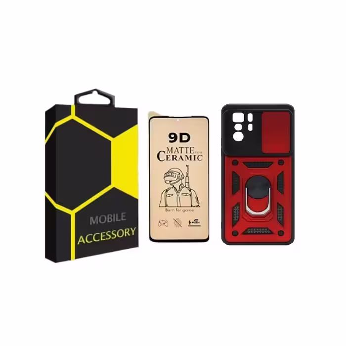 کاور مدل BADRNO مناسب برای گوشی موبایل شیائومی Poco X3 GT به همراه محافظ صفحه نمایش