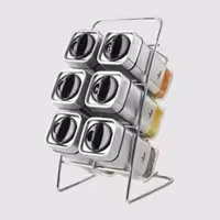 ست ادویه 7 پارچه مربعی ایستاده یونیک کد 1489 (وارداتی)