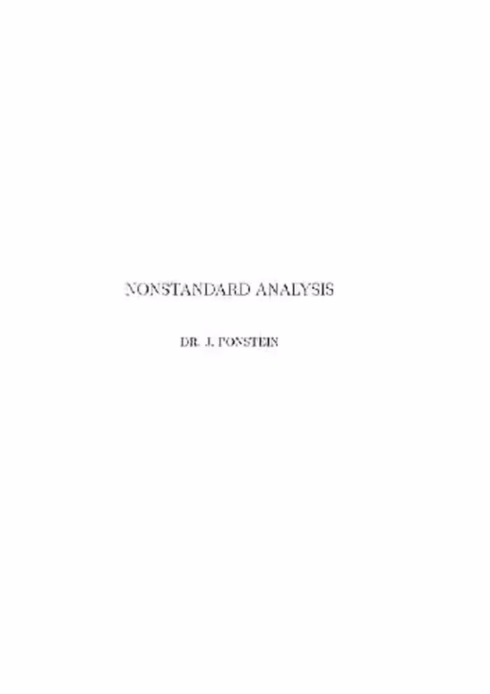 خرید و دانلود نسخه کامل کتاب Nonstandard analysis