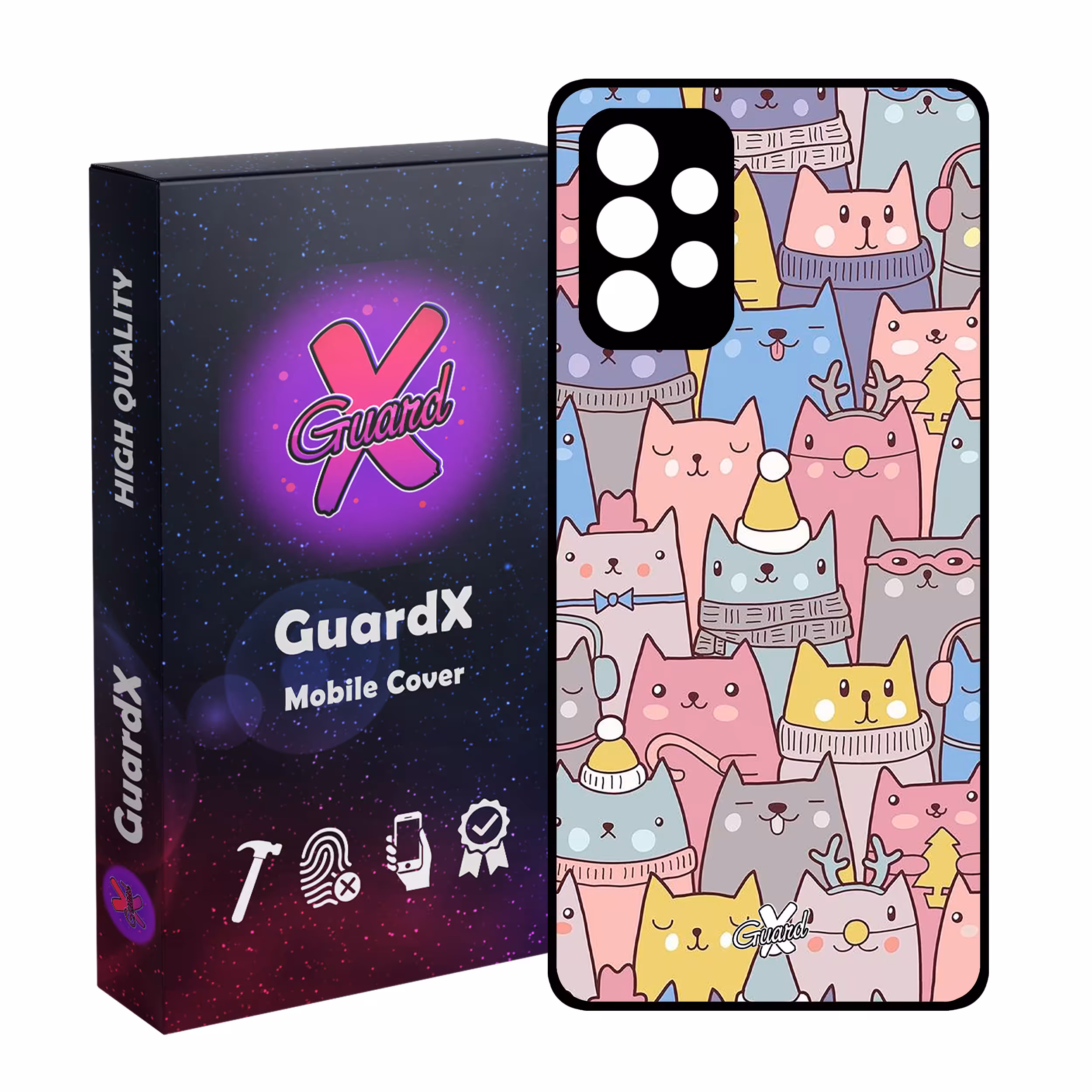 کاور گارد ایکس طرح Cat مدل Glass10074 مناسب برای گوشی موبایل سامسونگ Galaxy A52