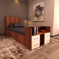 تخت خواب یکنفره اعیان مدل FH362 سایز 90x200 سانتی متر