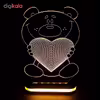 چراغ خواب طرح خرس و قلب کد 1156