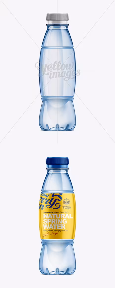 دانلود 500ml Plastic Water Bottle Mockup – ماک آپ بطری آب معدنی