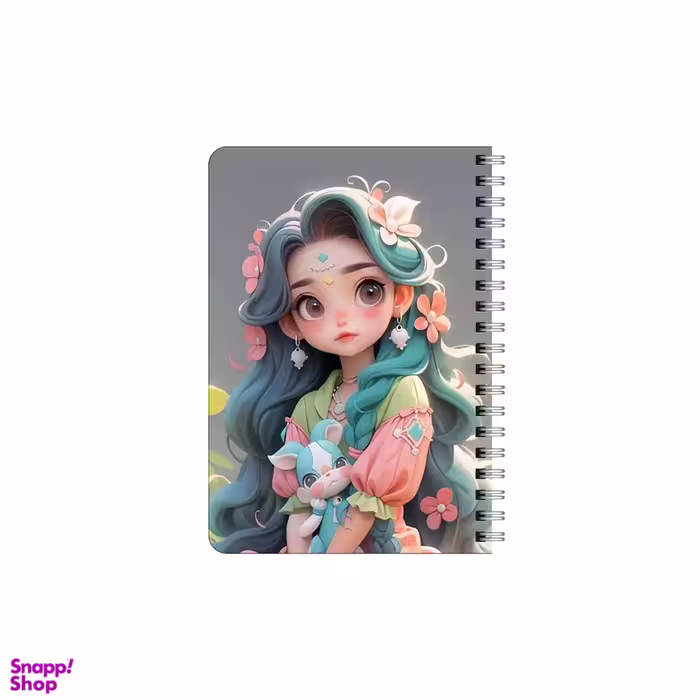 دفترچه یادداشت 80 برگ بامبیلیپ مدل چوبی طرح دختر و خرگوش کد 1421694