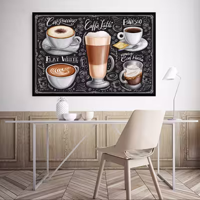 تابلو مدل دکوراتیو طرح coffee کد 0392