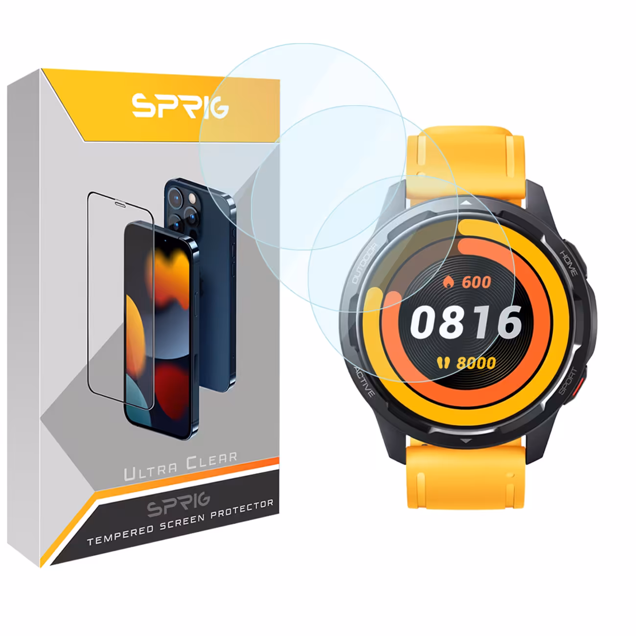 محافظ صفحه نمایش اسپریگ مدل SPG مناسب برای ساعت هوشمند شیائومی Watch S1 Active بسته سه عددی
