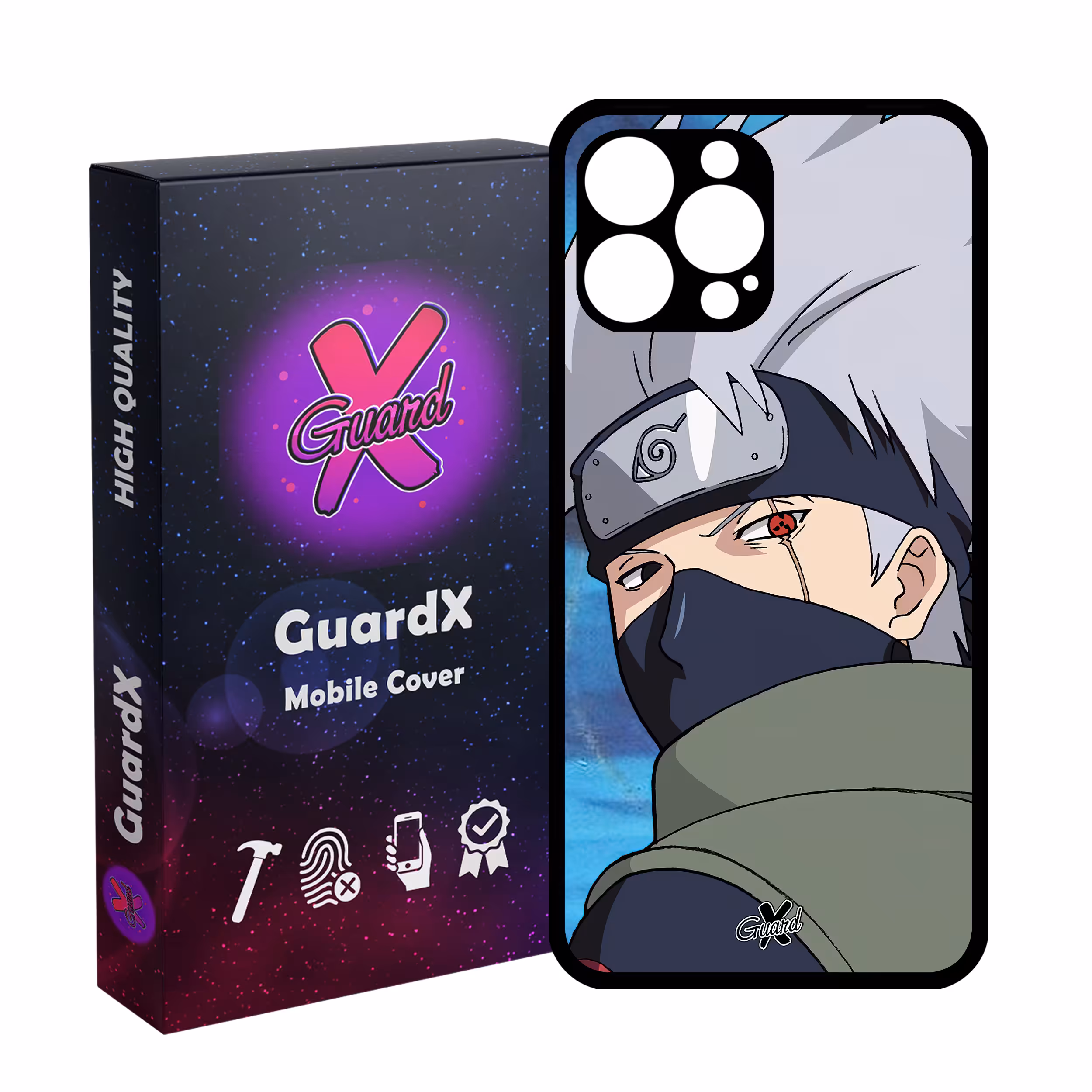 کاور گارد ایکس طرح Kakashi Anime مدل Glass10523 مناسب برای گوشی موبایل اپل iPhone 13 Pro Max