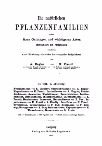 خرید و دانلود نسخه کامل کتاب Die natürlichen PFLANZENFAMILIEN. nymphaeaceae